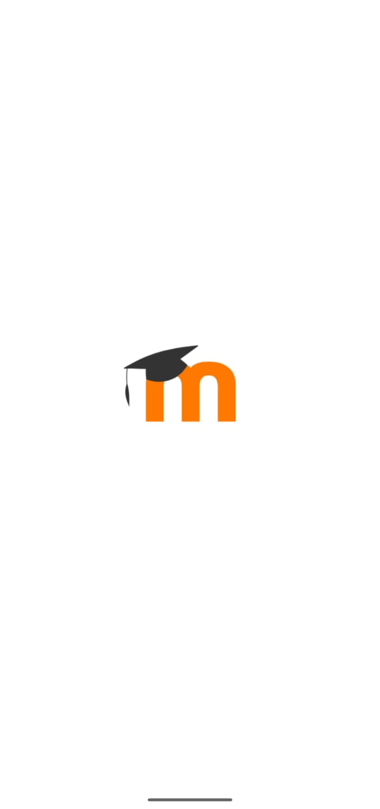 Étape 1 - Écran de démarrage Moodle Mobile