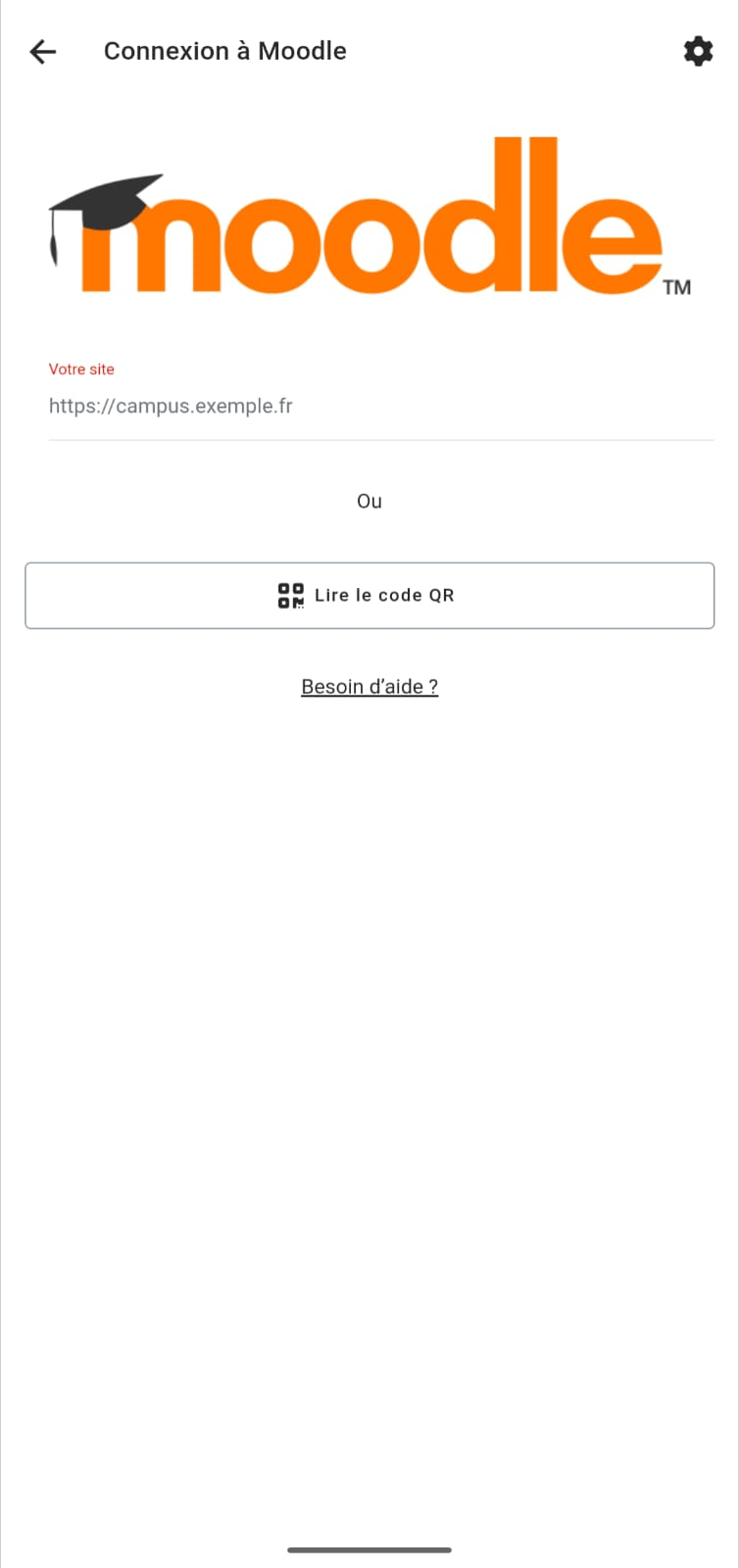 Étape 2 - Connexion au site Moodle